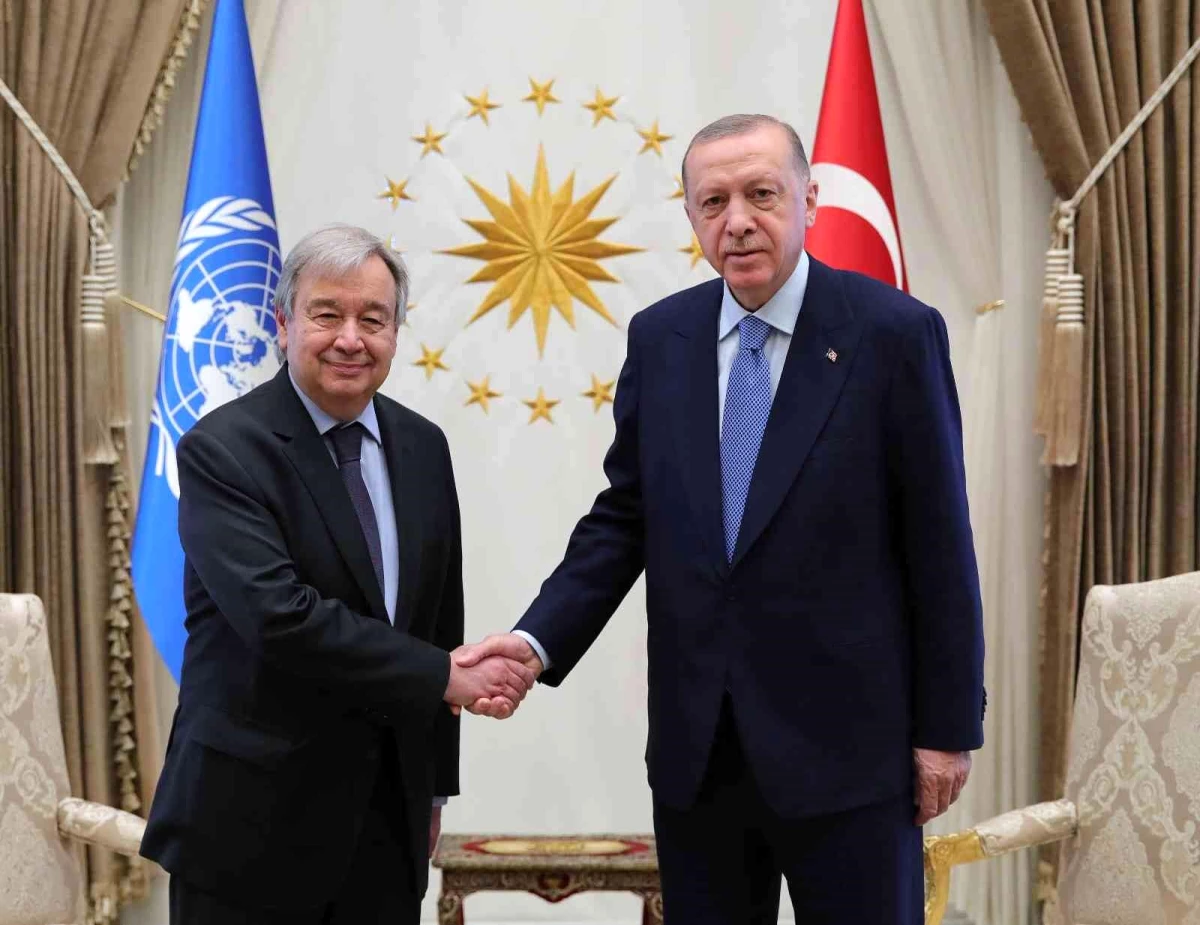 BM Genel Sekreteri Guterres Cumhurbaşkanı Erdoğan ile görüştü! Türkiye\'ye teşekkürlerini iletti