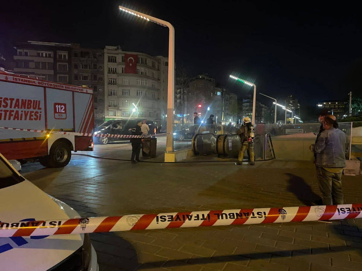 Taksim metro istasyonundaki trafoda çıkan yangın söndürüldü