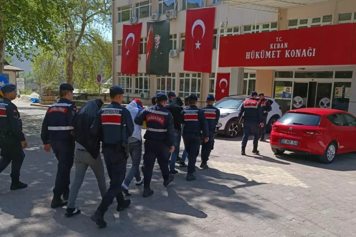 Elazığ\'da çiftlikten hırsızlık yaparken suçüstü yakalanan 4 şüpheli tutuklandı