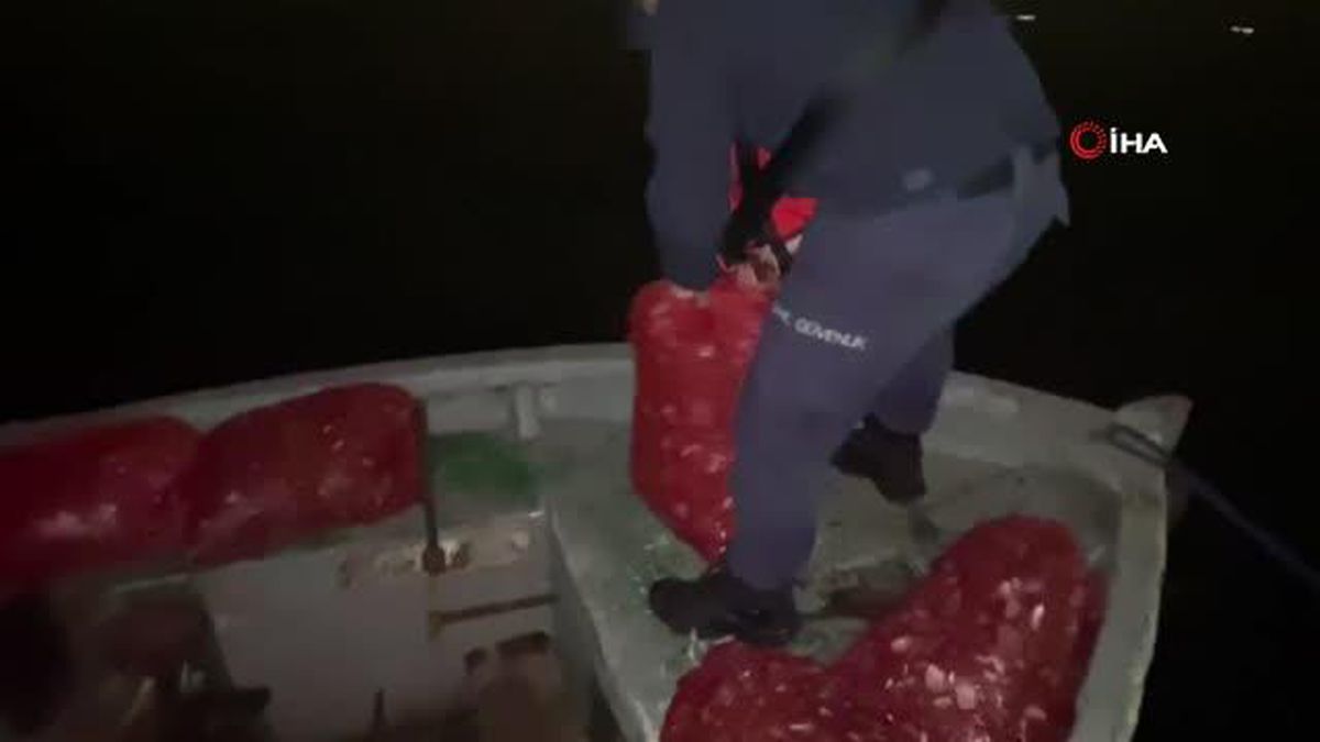 Sahil Güvenlik ekipleri, denize dalarak yasa dışı midye avcılığı yapanları suçüstü yakaladı