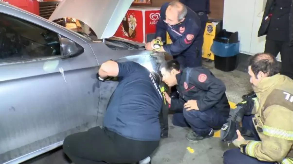 Otomobilin motoruna giren yavru kedinin yolculuğunu itfaiye bitirdi