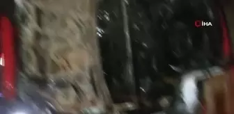 Seyir halindeki araç alev alev yandı