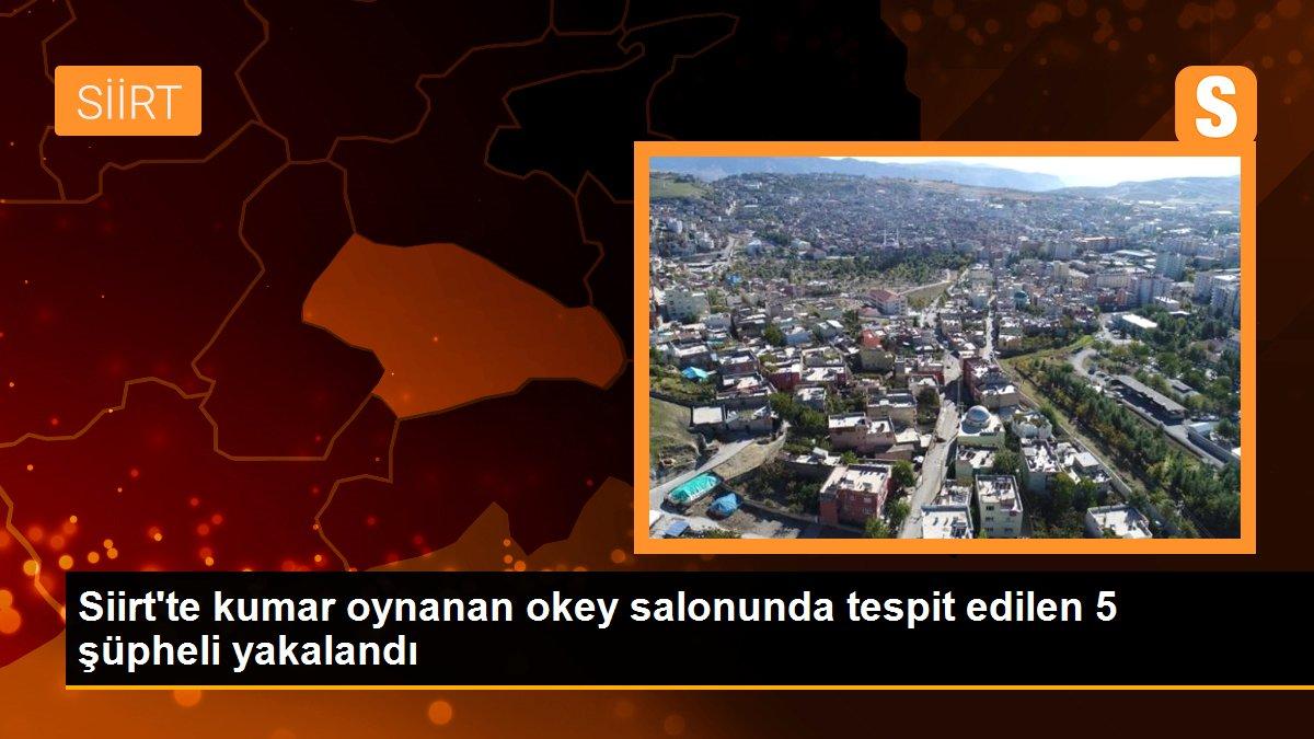 Siirt\'te kumar oynanan okey salonunda tespit edilen 5 şüpheli yakalandı