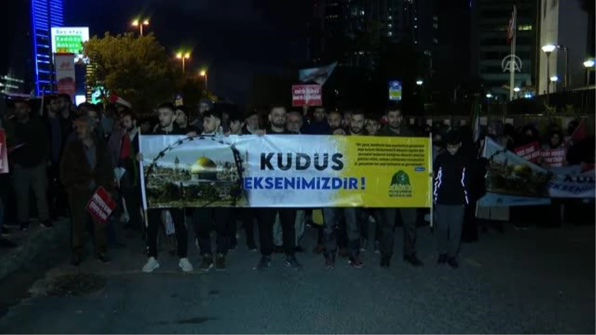 Dünya Kudüs Günü\'nde İsrail\'in İstanbul Başkonsolosluğu önünde eylem