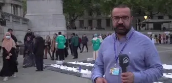 Londra'nın Trafalgar Meydanı'nda toplu iftar programı düzenlendi