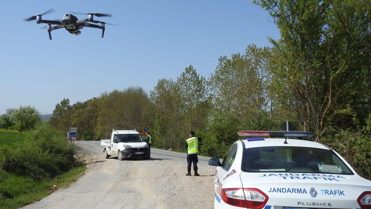 Samsun\'da bayram öncesi dron destekli trafik denetimi yapıldı