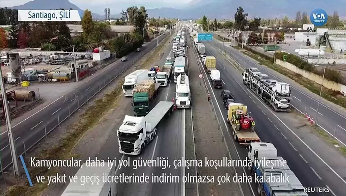 Şilili Kamyoncular Daha Güvenli Yollar Talep Ediyor