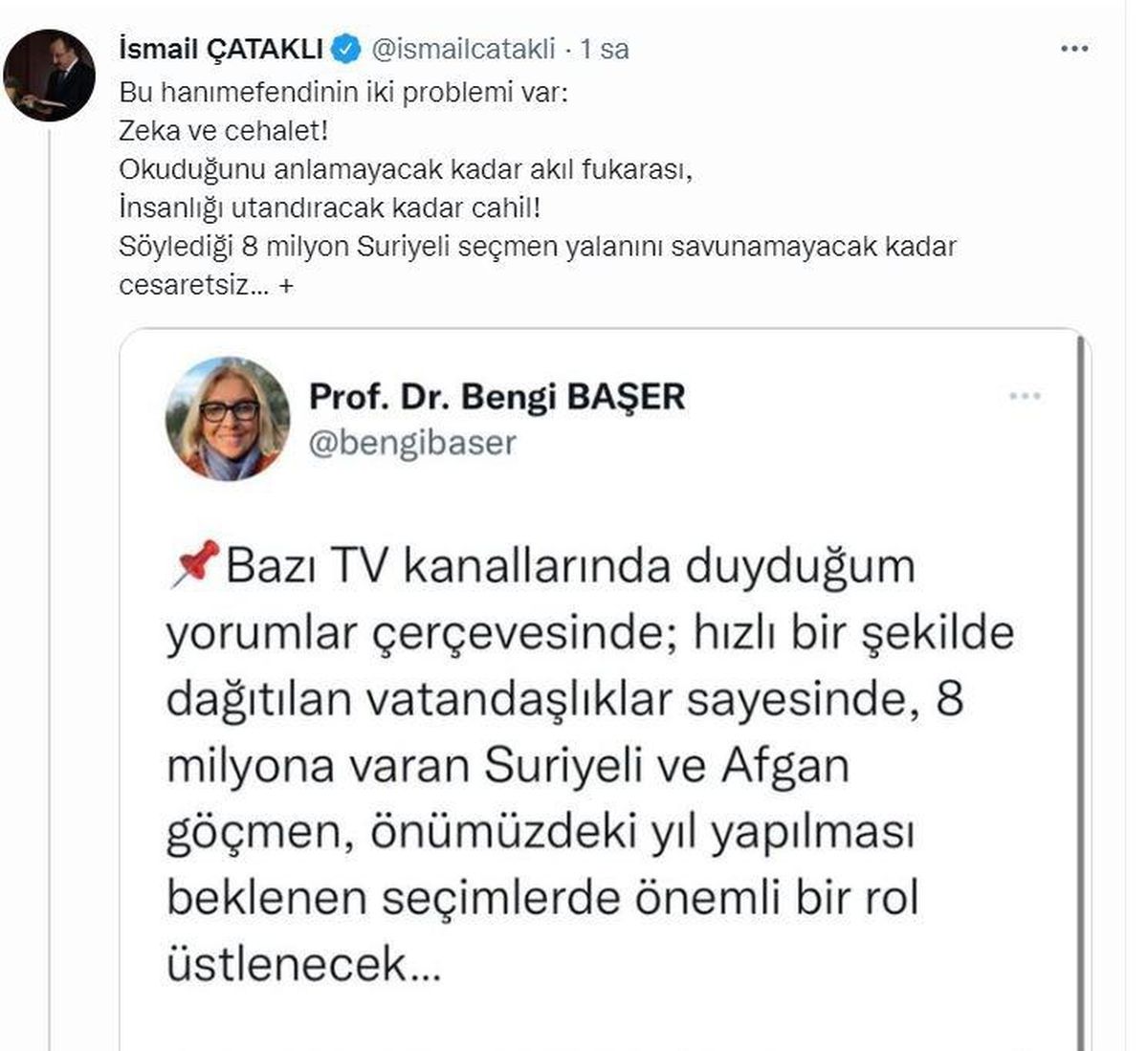 Çataklı: "Söylediği 8 milyon Suriyeli seçmen yalanını savunamayacak kadar cesaretsiz"