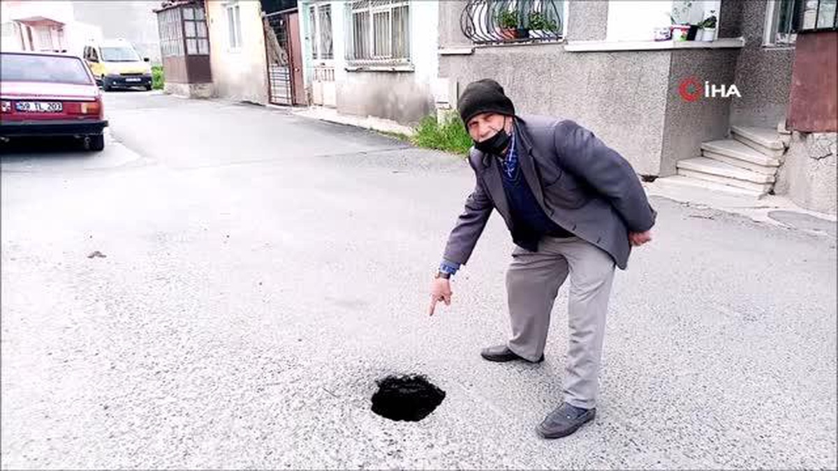 3 ayrı noktada çöken yollar vatandaşları tedirgin etti