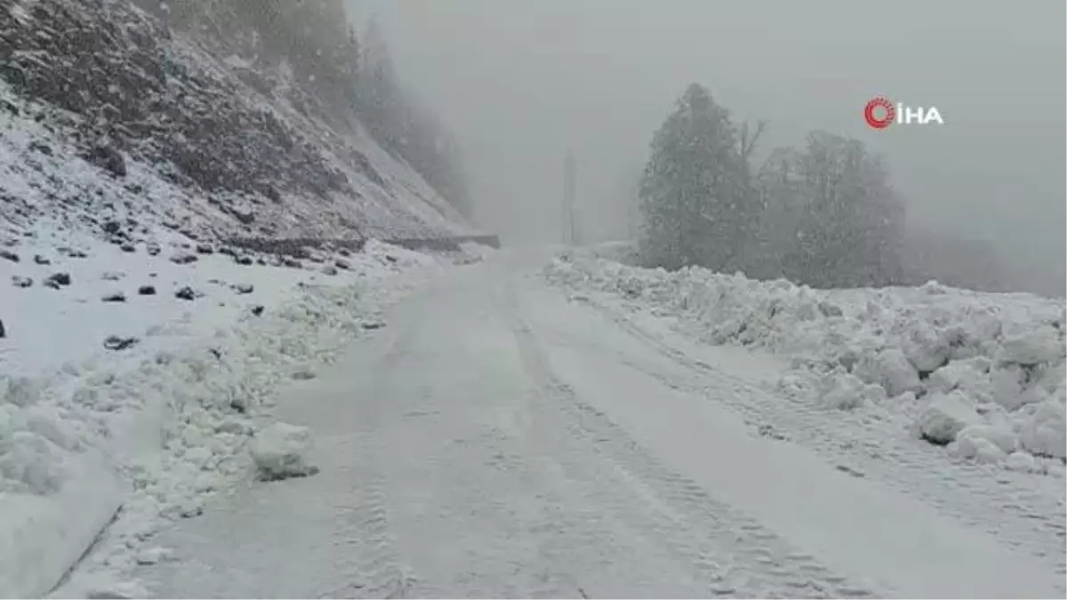 Artvin\'de Mayıs ayında yağan kar 6 köyün yolunu ulaşıma kapattı