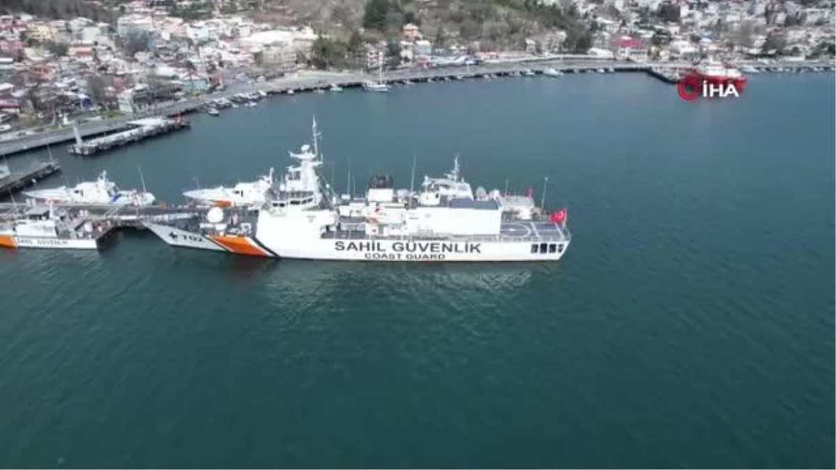 Arama kurtarma gemisi "TCSG Güven" çalışmaları böyle görüntülendi