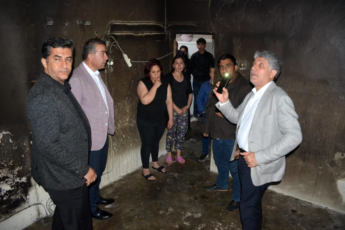 Başkan Yavuz\'dan evi yanan aileye destek sözü