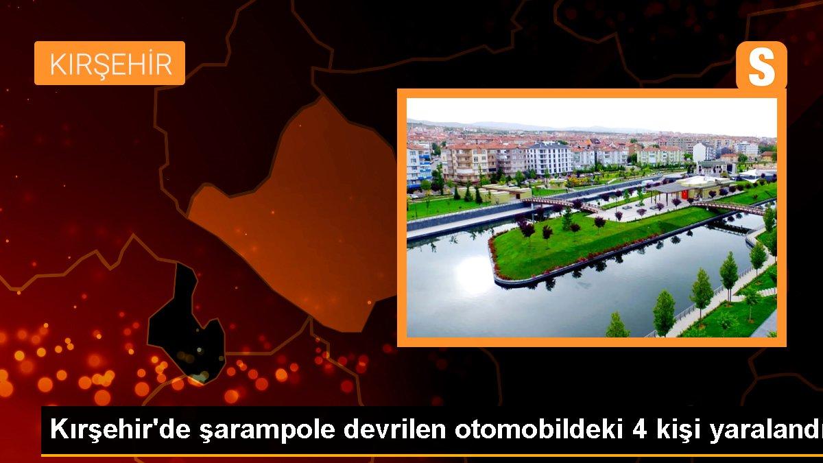 Kırşehir\'de şarampole devrilen otomobildeki 4 kişi yaralandı