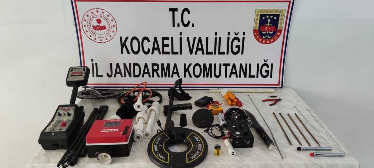 Kocaeli\'de kaçak kazı yapan 5 kişi suçüstü yakalandı