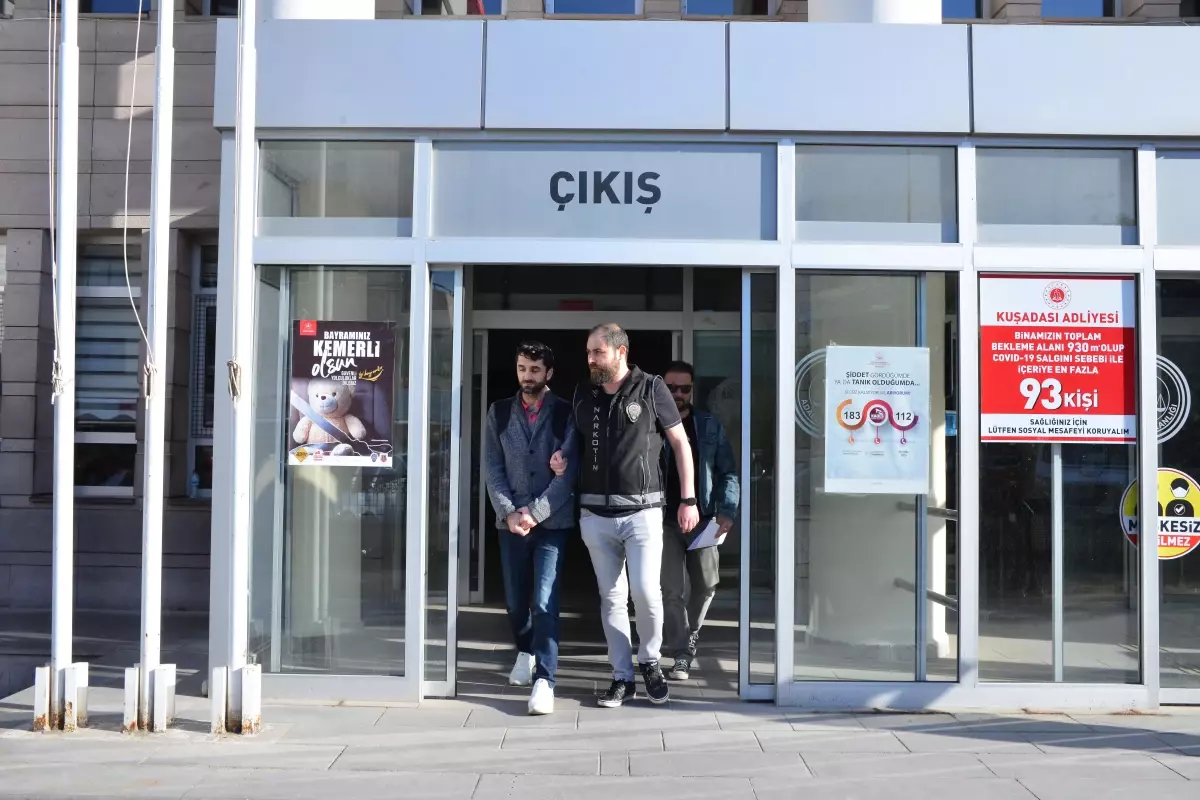 Aydın'da uyuşturucu ele geçirilen otomobildeki 3 şüpheliden biri tutuklandı