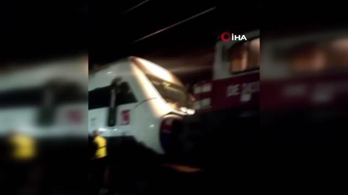Elektrik direği devrildi, tren seferi 2 saat süreyle durdu