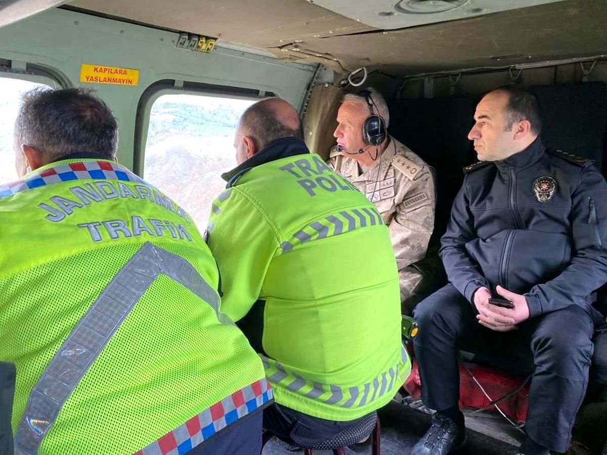 Tunceli\'de havadan ve karadan trafik denetimi