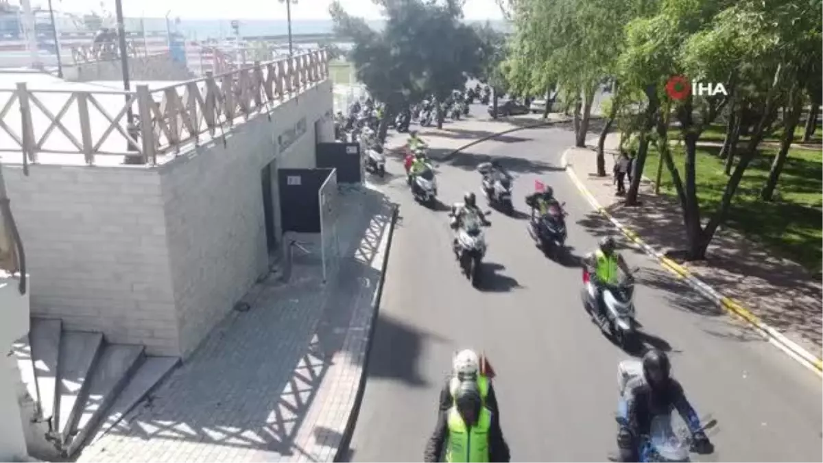 400 motosikletli Marmara kıyısında çevre temizliği için gaza bastı