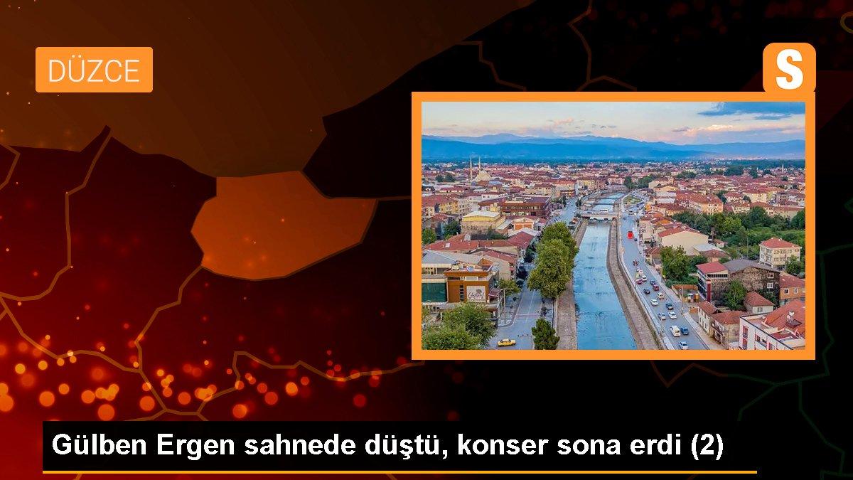 Gülben Ergen sahnede düştü, konser sona erdi (2)