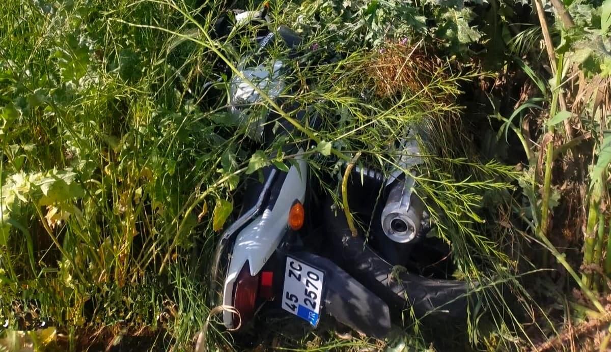 Turgutlu\'da devrilen motosikletin sürücüsü ağır yaralandı