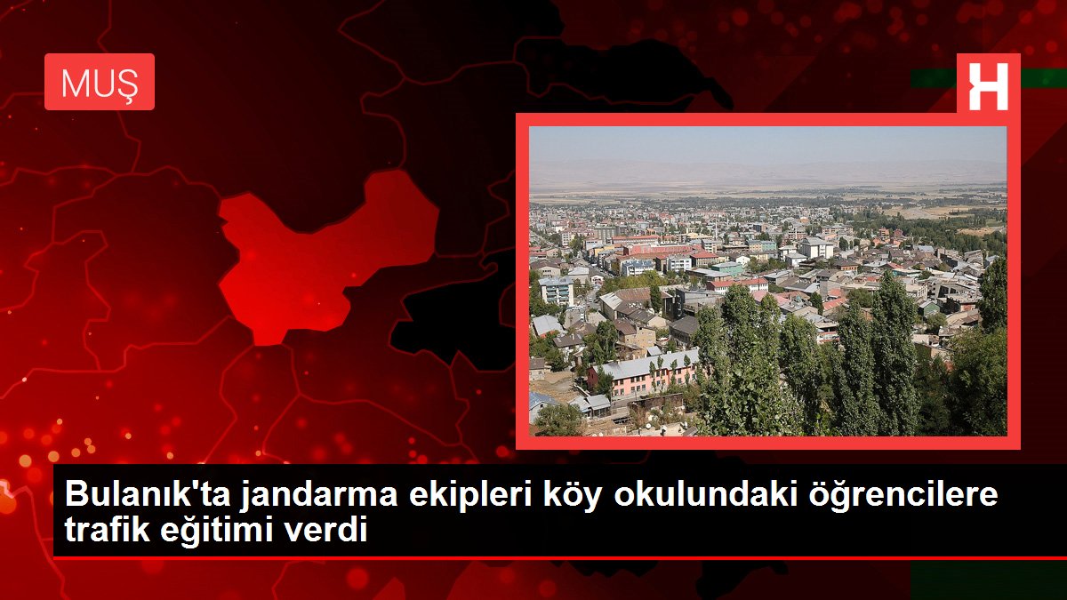 Bulanık'ta jandarma ekipleri köy okulundaki öğrencilere trafik eğitimi verdi