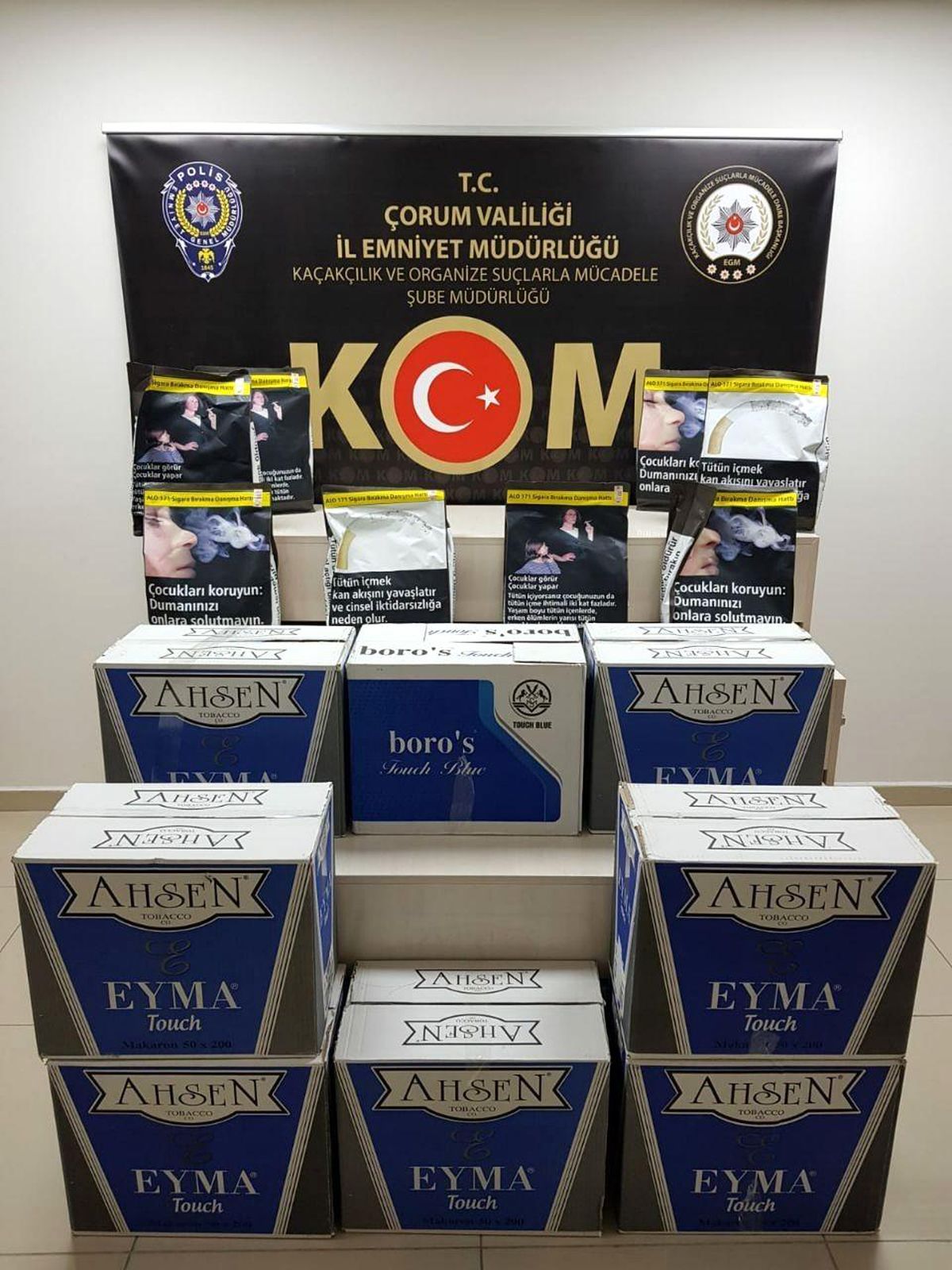 Çorum\'da 80 bin adet kaçak sigara ele geçirildi
