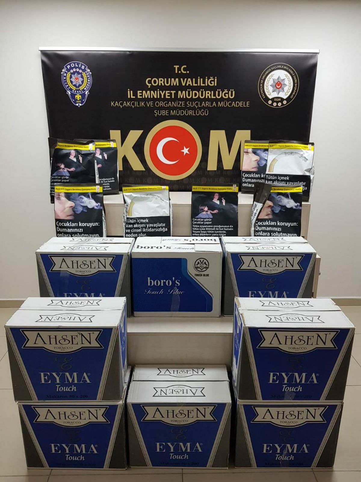 Çorum\'da 80 bin makaron ele geçirildi