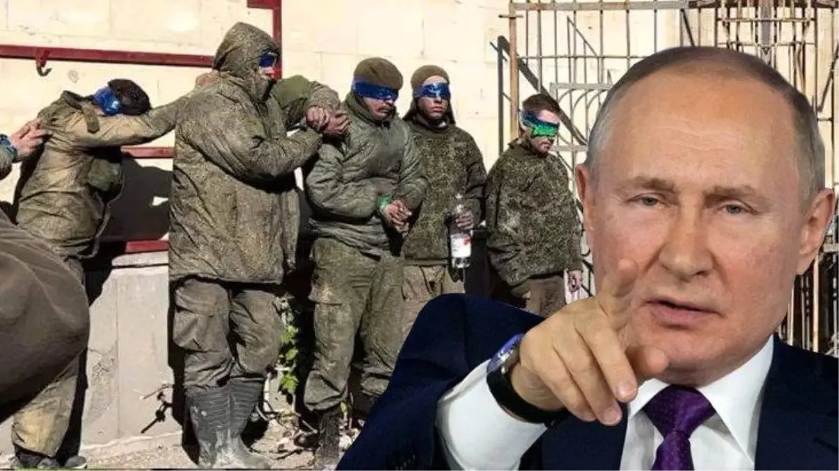 Putin "Savaşa devam" dedi, Ukrayna gözleri bantlı Rus askerlerinin fotoğraflarını paylaştı