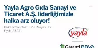 Yayla Agro Gıda Halka Arz Oluyor: 11-13 Mayıs'ta Talepler Toplanacak