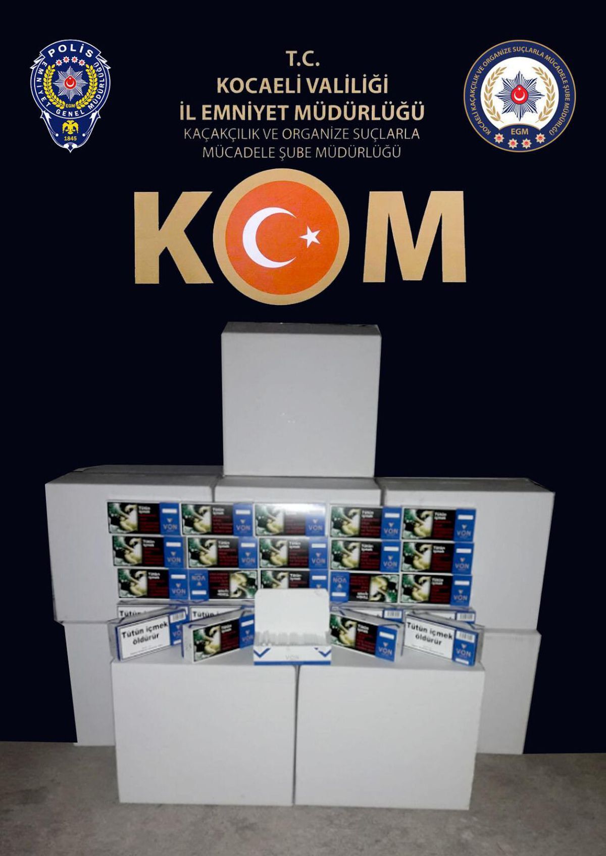 Kocaeli\'de 150 bin adet makaron ele geçirildi