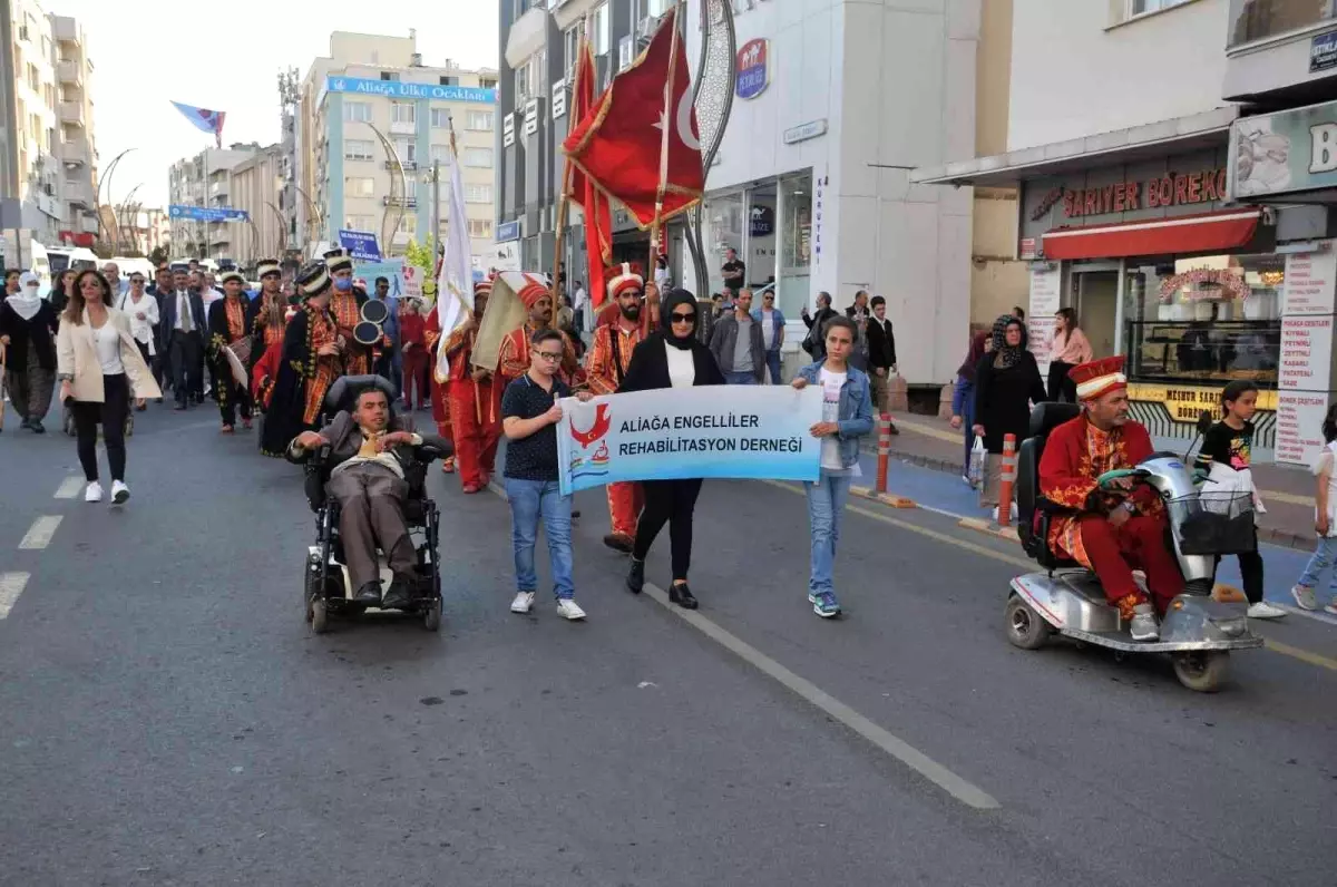 Aliağa\'da onlarca kişi Engelliler Haftasında farkındalık için yürüdü