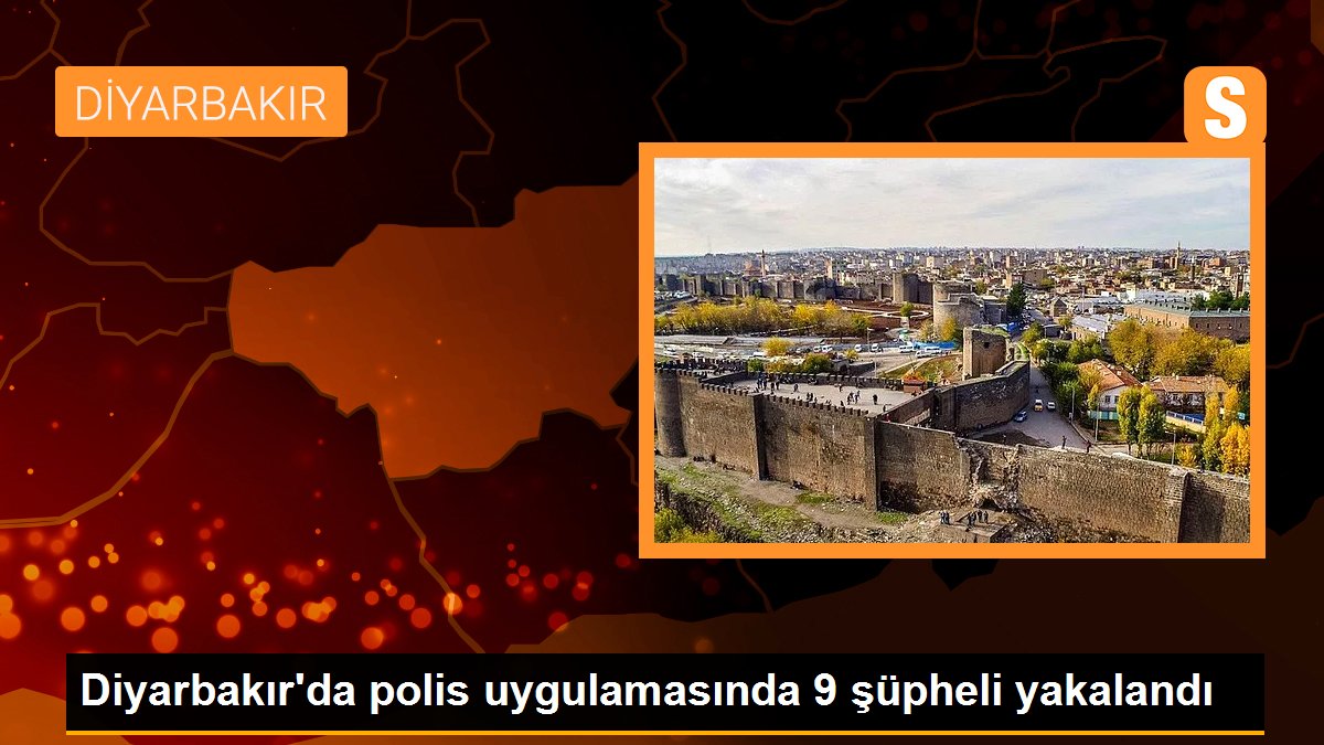 Diyarbakır\'da polis uygulamasında 9 şüpheli yakalandı