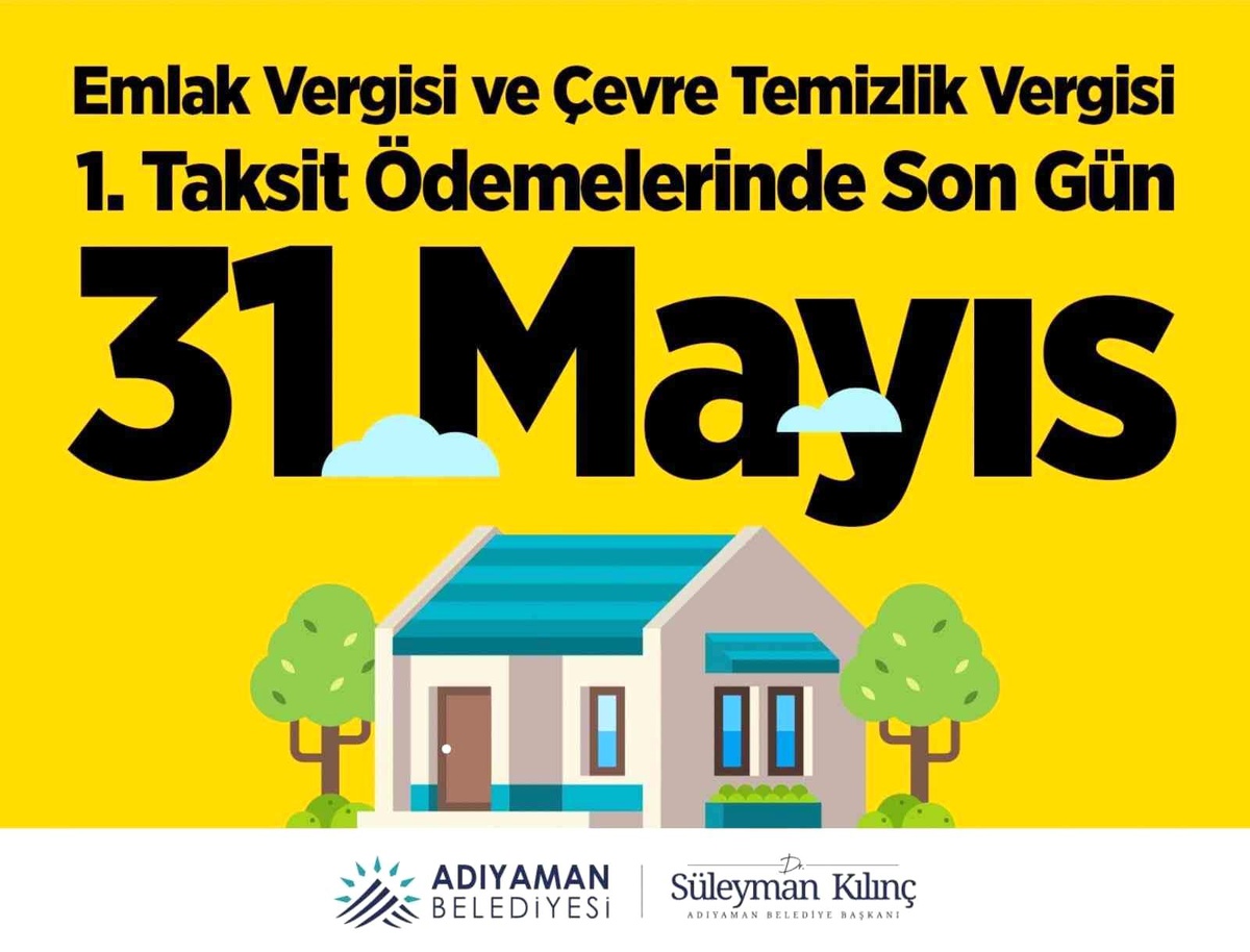 Emlak ve ÇTV\'nin ilk taksiti için son tarih 31 Mayıs