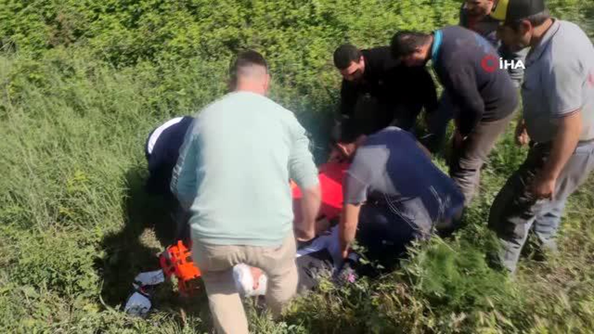 Kontrolden çıkan araç takla attı, sürücü araçtan fırladı