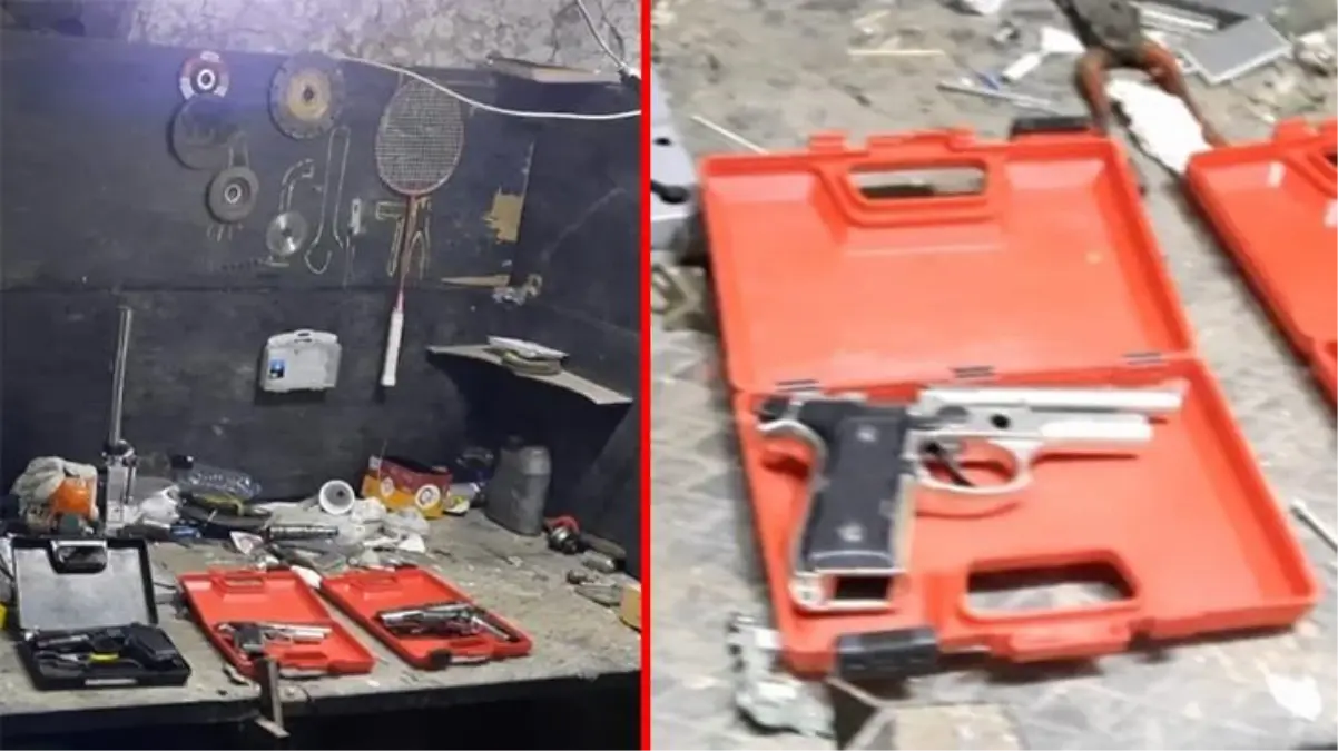 Evini cephaneliğe çevirmiş: Kurusıkı silahları gerçeğe çevirirken suçüstü yakalandı