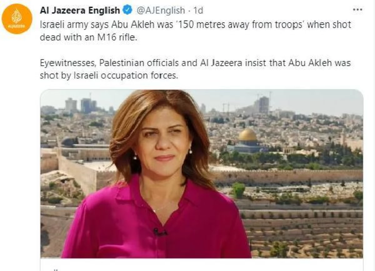 BM Genel Sekreteri Al Jazeera muhabirinin öldürülmesiyle ilgili bağımsız soruşturma istedi