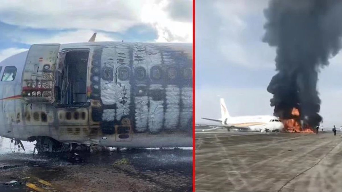 Çin\'de yolcu uçağı alev alev yandı: 113 yolcu ile 9 mürettebat tahliye edildi