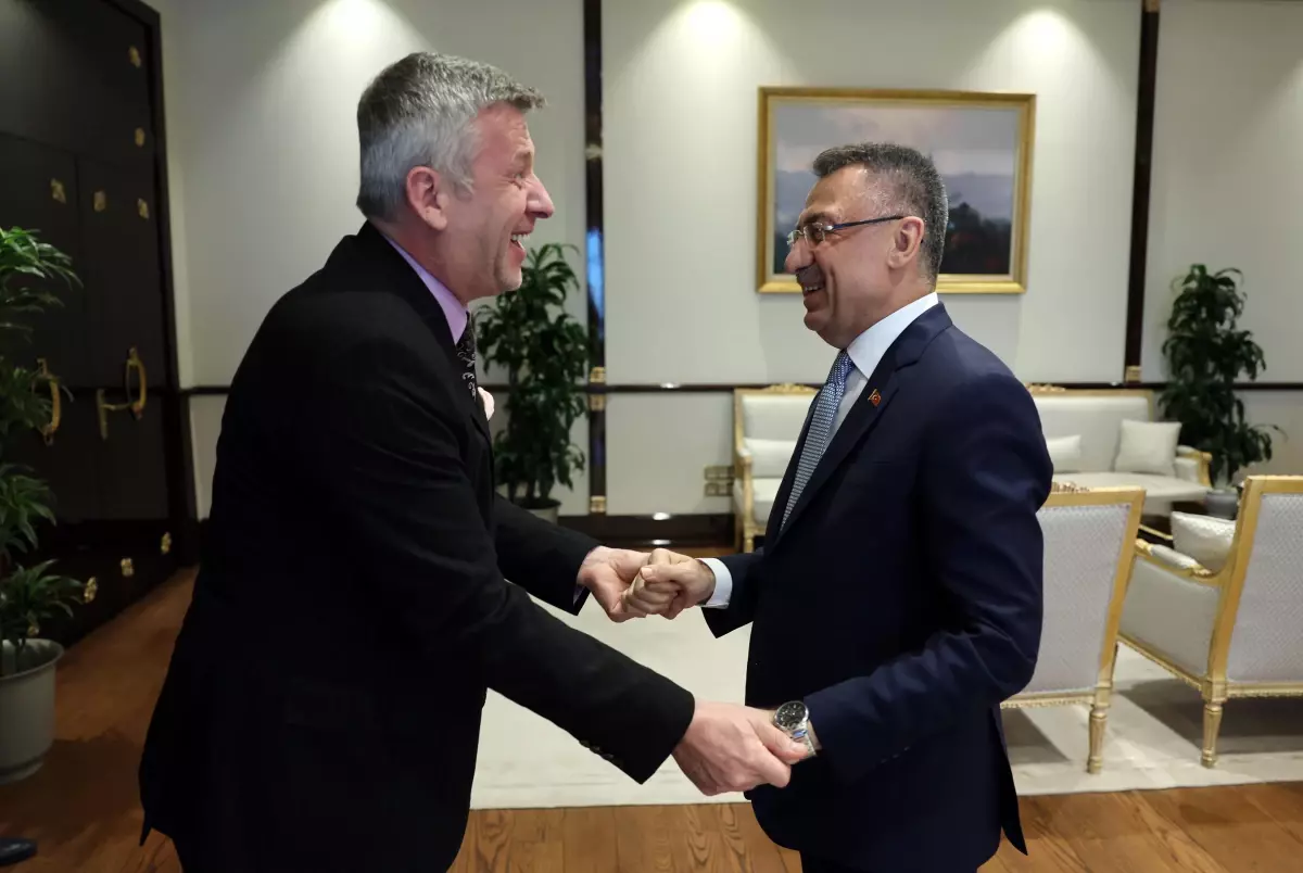 Cumhurbaşkanı Yardımcısı Oktay, şarkıcı Metin Şentürk'ü kabul etti