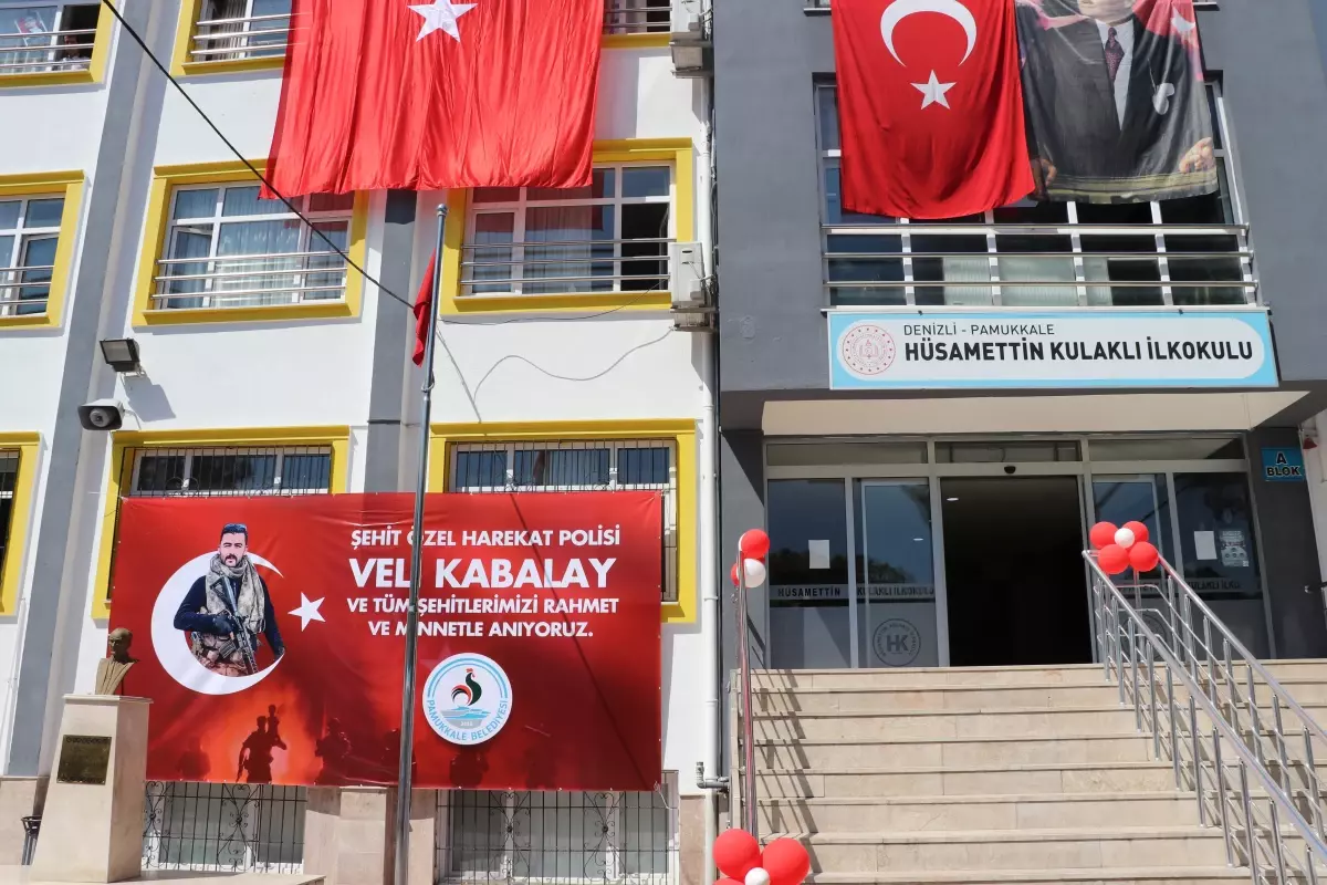 Son dakika haberleri... Denizli\'de şehit polisin adı, öğretmen eşinin çalıştığı okuldaki kütüphaneye verildi