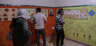 İdlib'deki engelli çocuklar, resim ve el işi ürünlerini sergiledi