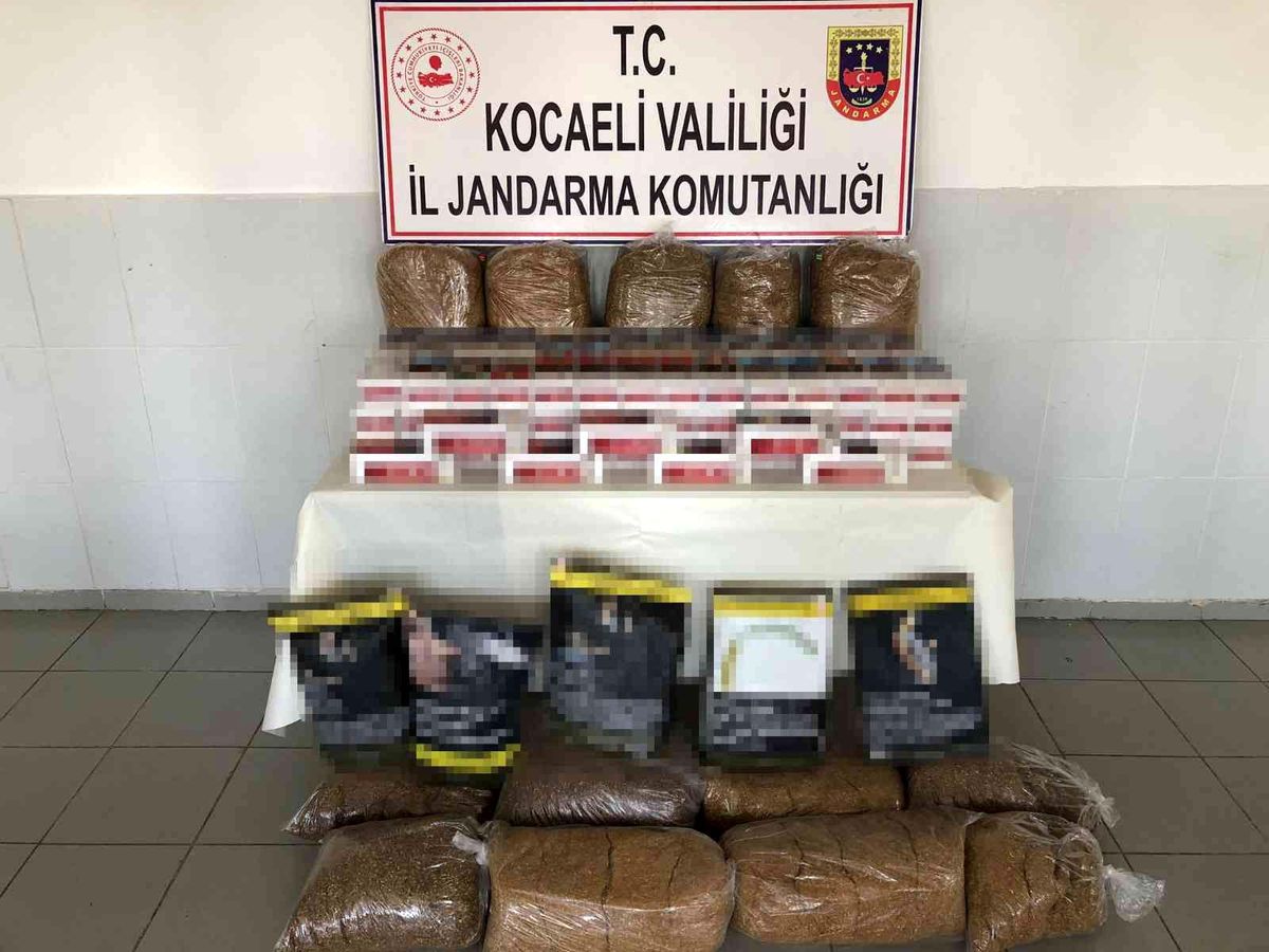 Kocaeli\'de 82 kilo tütün ele geçirildi