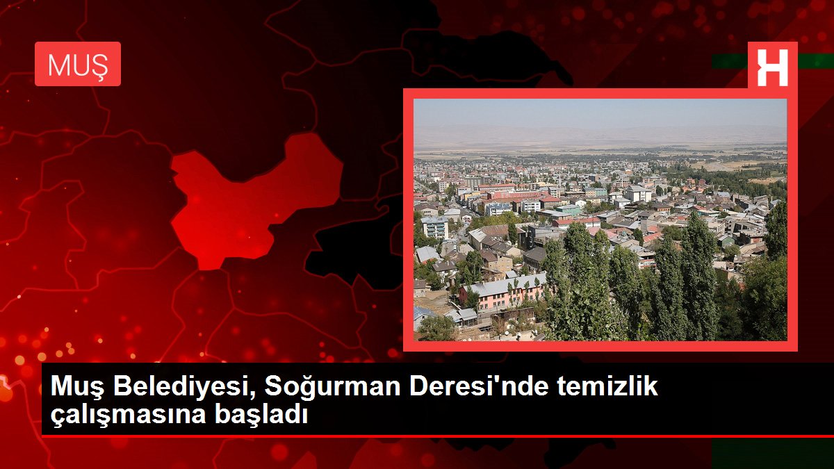 Muş Belediyesi, Soğurman Deresi'nde temizlik çalışmasına başladı
