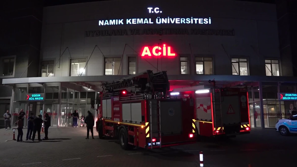 Tekirdağ\'daki Üniversite Hastanesinde Yangın Çıktı