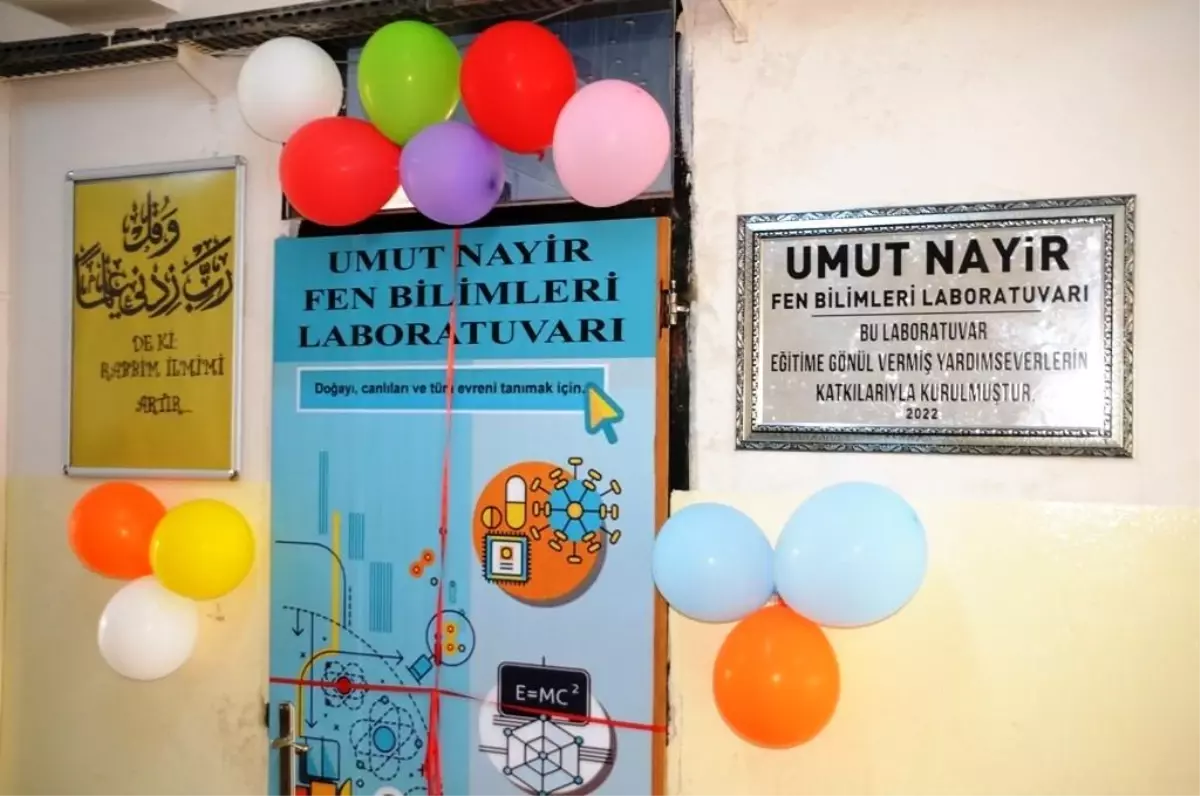 Umut Nayir, Cizre\'de bir okula fen laboratuvarı kazandırdı