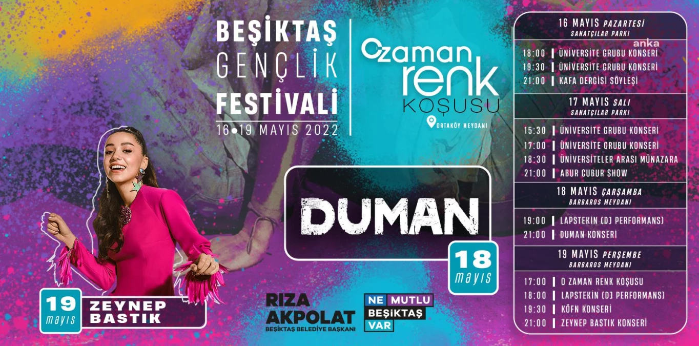 Beşiktaş\'ta 19 Mayıs, Gençlik Festivali ile Kutlanacak