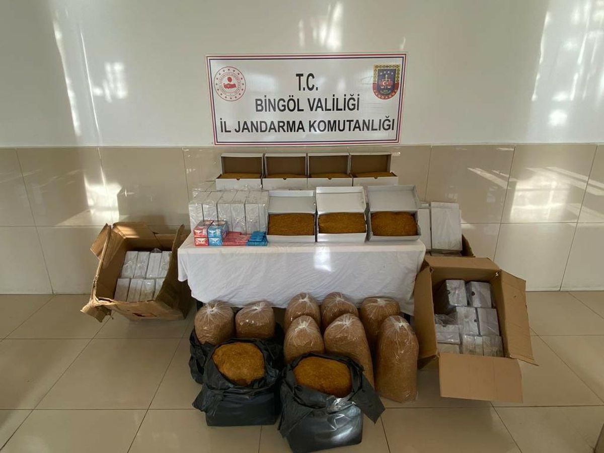 Bingöl\'de 151 kilo 800 gram kaçak tütün ele geçirildi