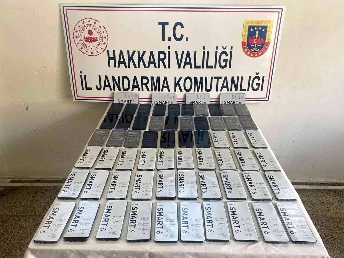 Hakkari\'de 64 adet kaçak cep telefonu ele geçirildi