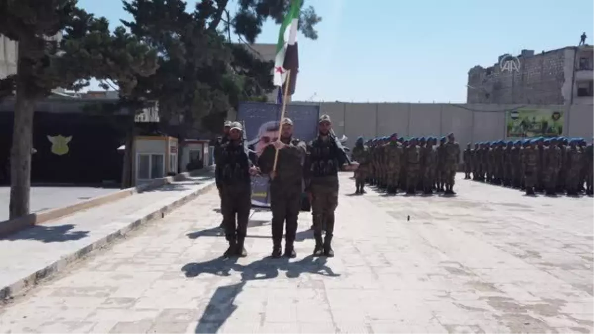Suriye'nin Bab ilçesindeki yerel güvenlik güçlerince eğitilen 500 polis mezun oldu