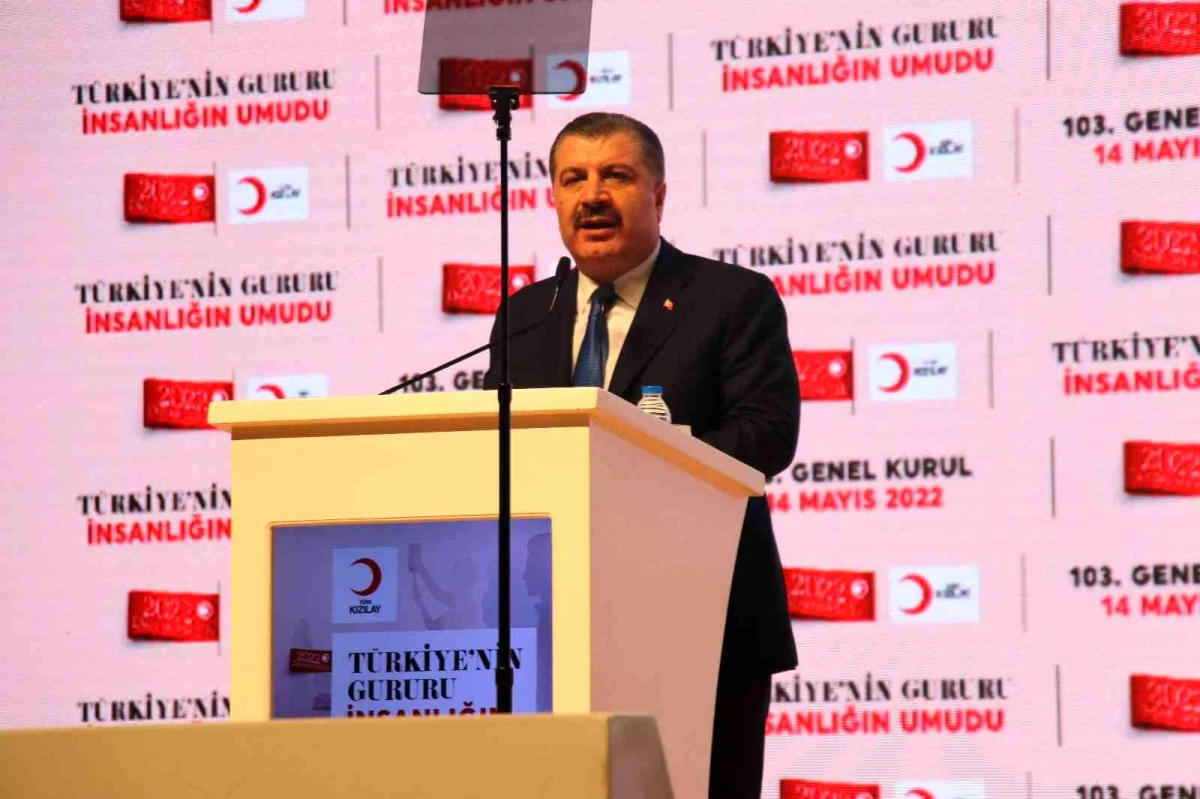 Sağlık Bakanı Fahrettin Koca, Türk Kızılay 103. Genel Kurulu\'nda konuştu