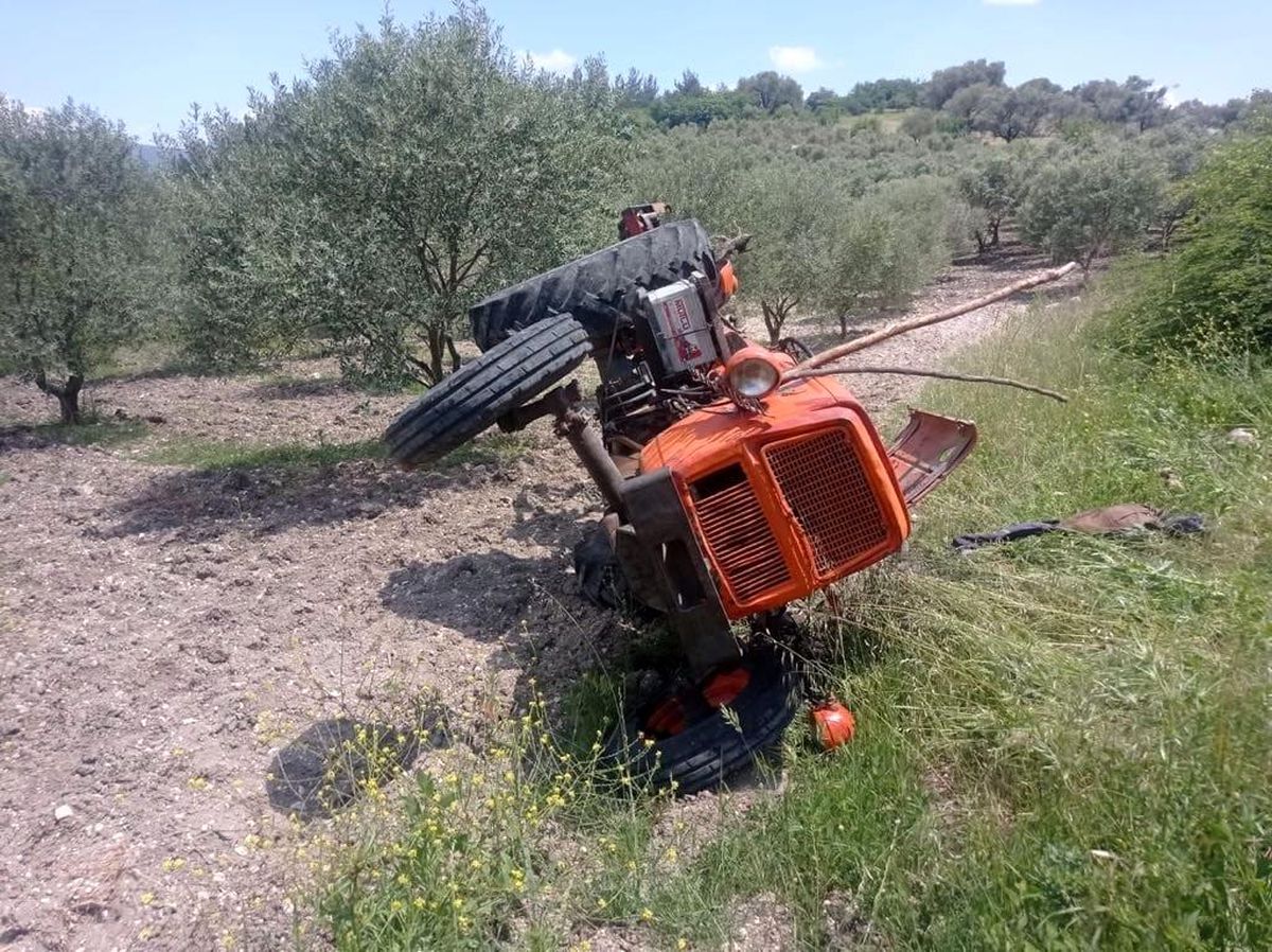 Saruhanlı\'da traktör devrildi: 1 ölü